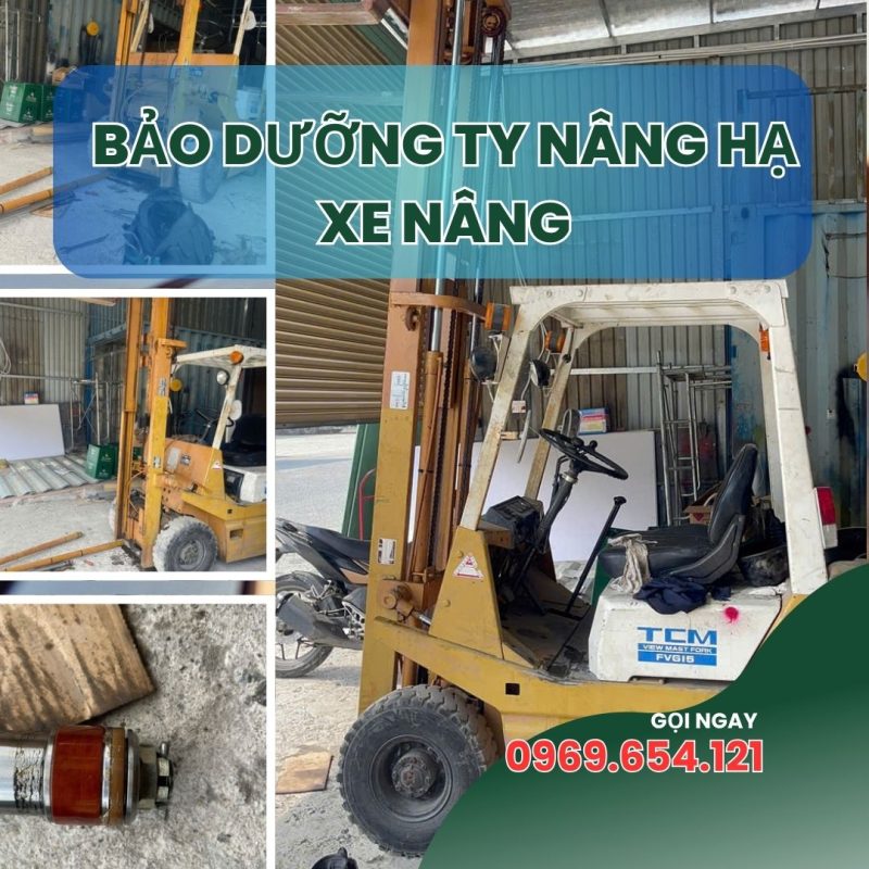 Bảo dưỡng ty nâng hạ xe nâng