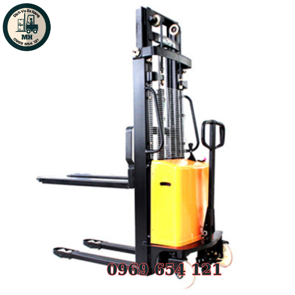 Xe nâng điện đẩy tay bán tự động 2 tấn